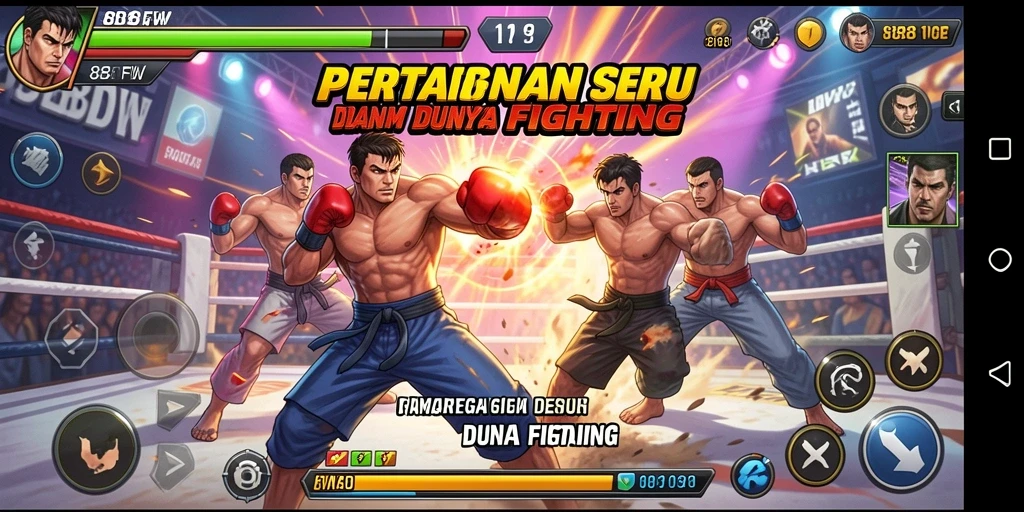 Tampilan pertarungan seru dalam game Fighting 888FW.