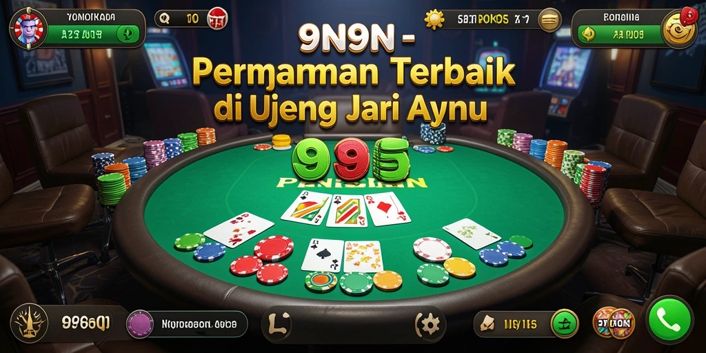 Screenshot menampilkan aksi seru permainan Poker dalam aplikasi 9N9N.