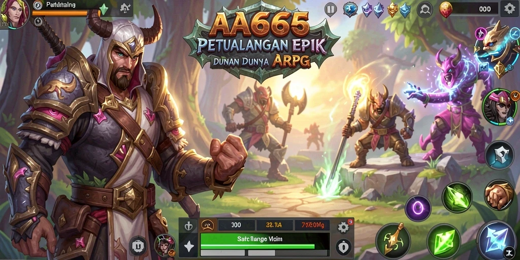 Tampilan gameplay ARPG yang mendebarkan dan penuh aksi.