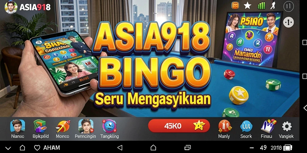 Screenshot utama ASIA918 menampilkan gameplay Bingo yang seru.