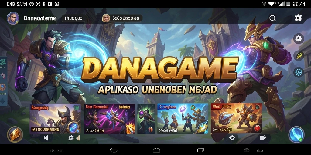Tampilan antarmuka DANAGAME yang modern dan user-friendly untuk aplikasi Utility.