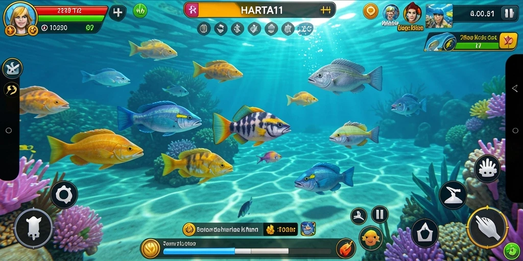 Tampilan gameplay HARTA11 yang menarik dengan efek visual yang luar biasa.