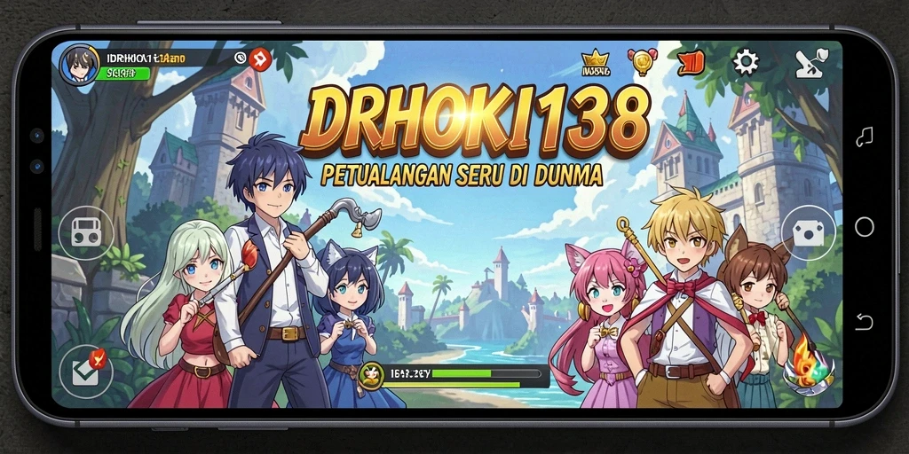 Tampilan gameplay seru dengan karakter anime yang menarik.