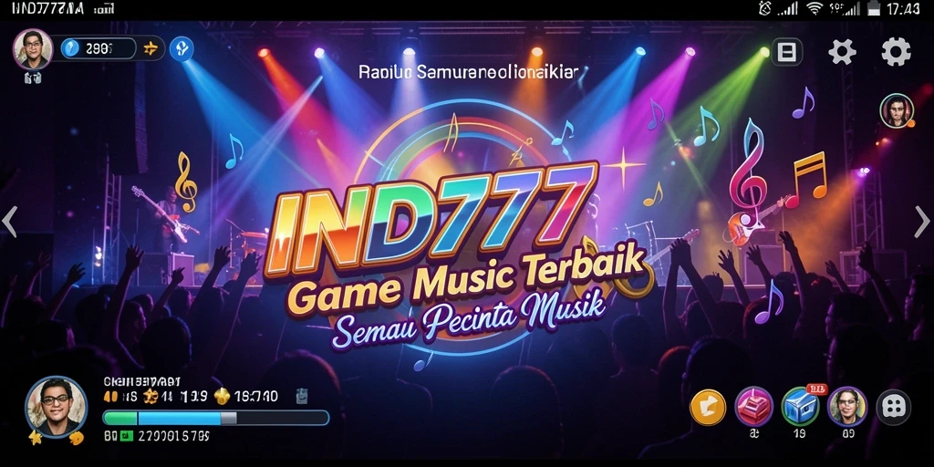 Tampilan menarik dari gameplay IND777 dengan berbagai pilihan lagu.