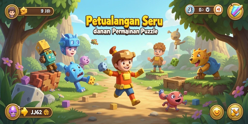 Screenshot JJ62 menampilkan gameplay seru dalam menyelesaikan teka-teki.