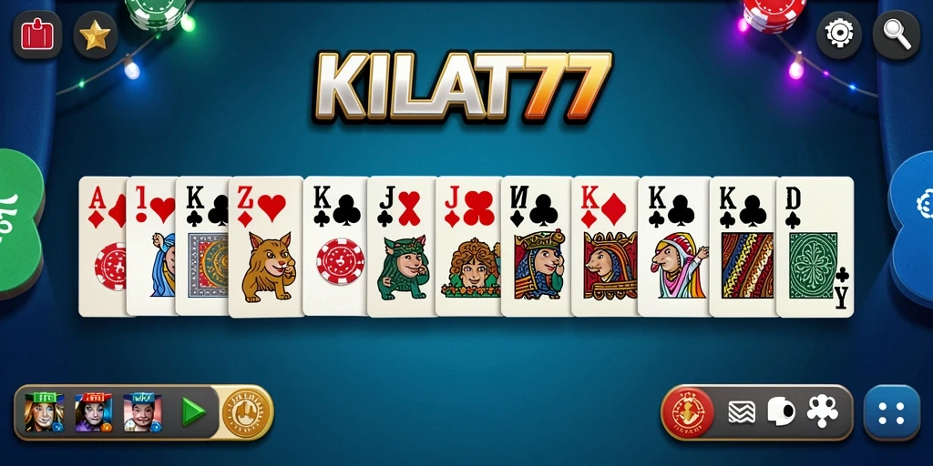 Tampilan gameplay KILAT77 yang menampilkan keseruan permainan Domino.