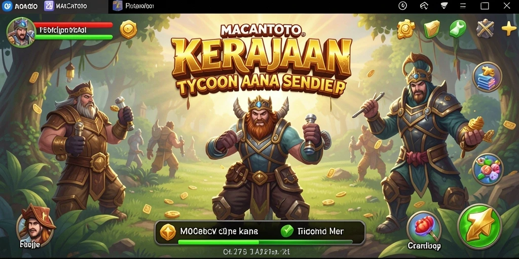 Screenshot gameplay <strong>MACANTOTO</strong> yang menunjukkan aksi membangun bisnis.