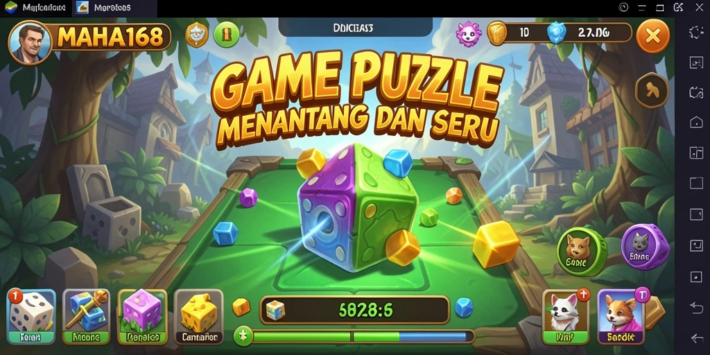 Screenshot gameplay MAHA168 dengan teka-teki menarik untuk dipecahkan.