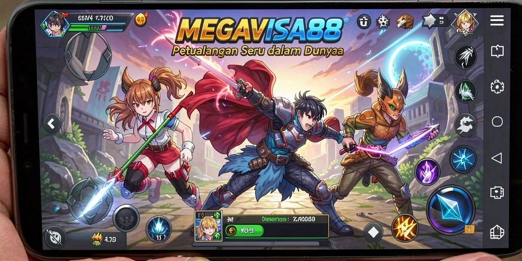 Gameplay seru di MEGAVISA88 dengan karakter anime menarik.
