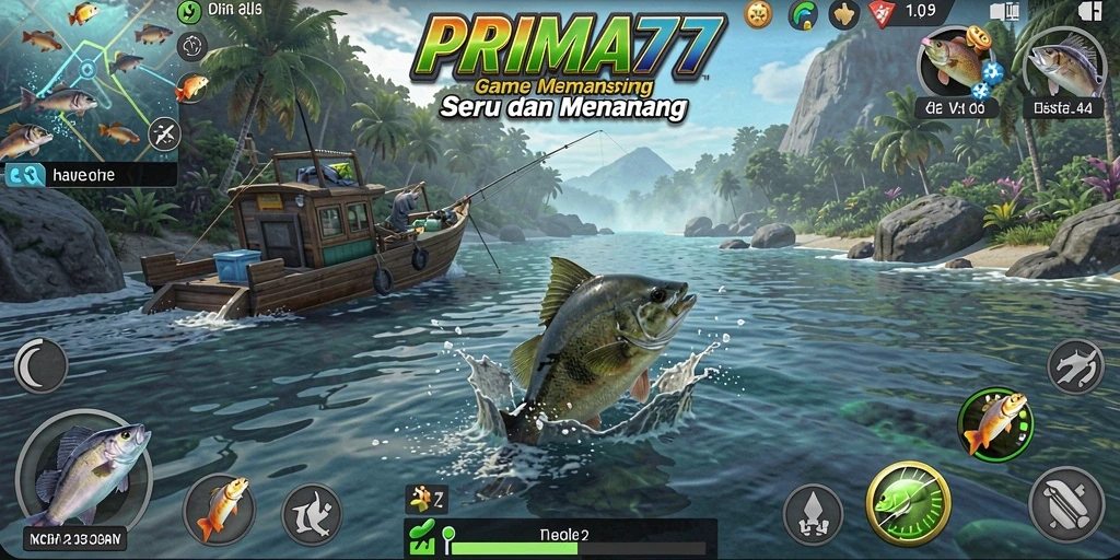 Gameplay memancing seru dengan grafis yang memukau di PRIMA77.