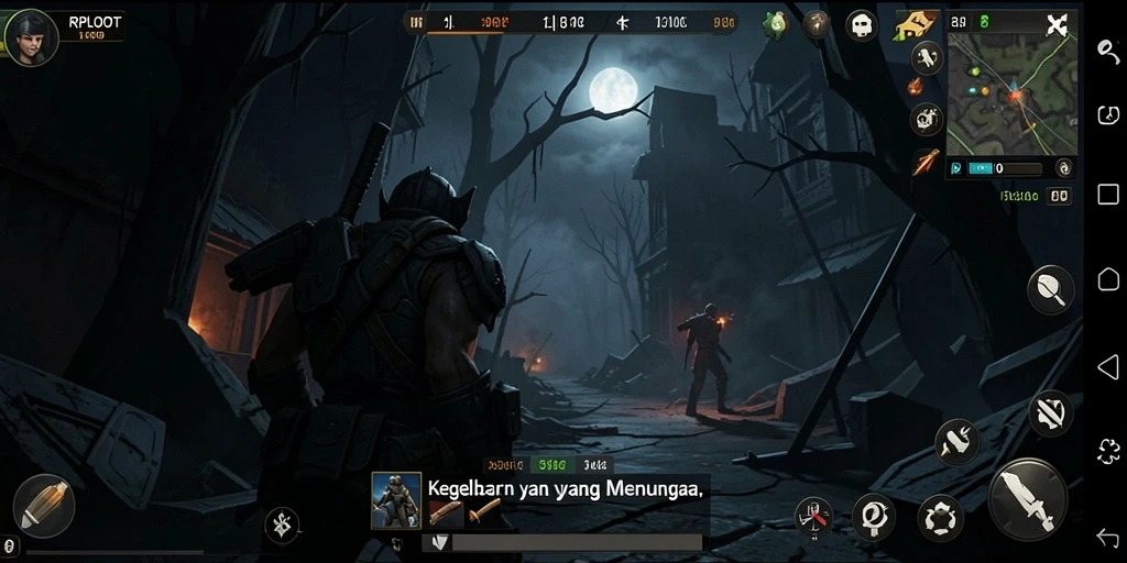 Gameplay RPLOOT yang menegangkan dengan atmosfer horror yang kuat.