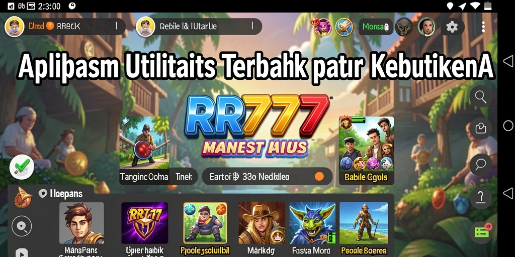 Tampilan utama RR777 yang menarik dan fungsional.