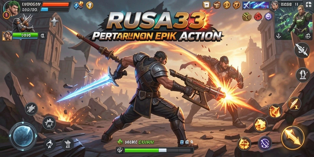 Screenshot RUSA33 menampilkan aksi mendebarkan pemain menghadapi musuh.