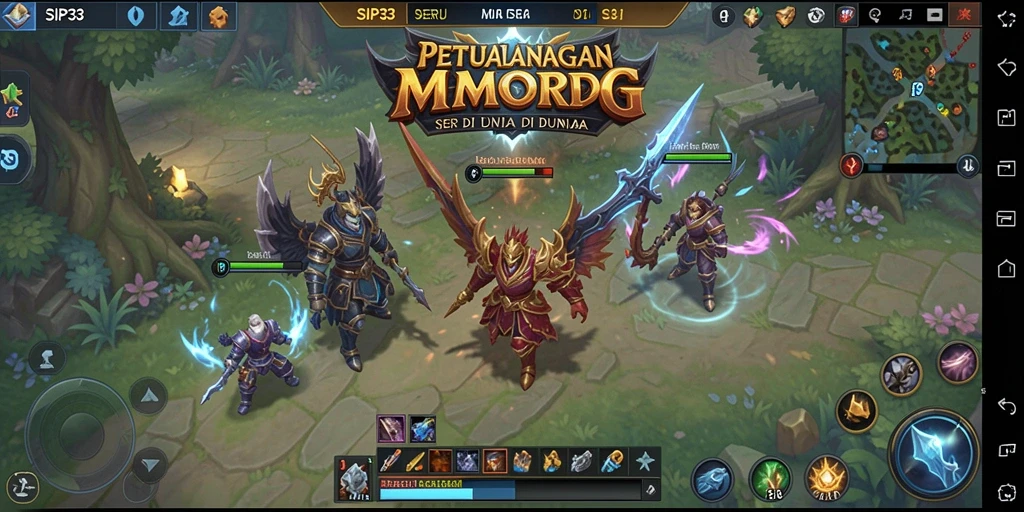 Tampilan gameplay luar biasa dari SIP33 yang menyajikan petualangan MMORPG.