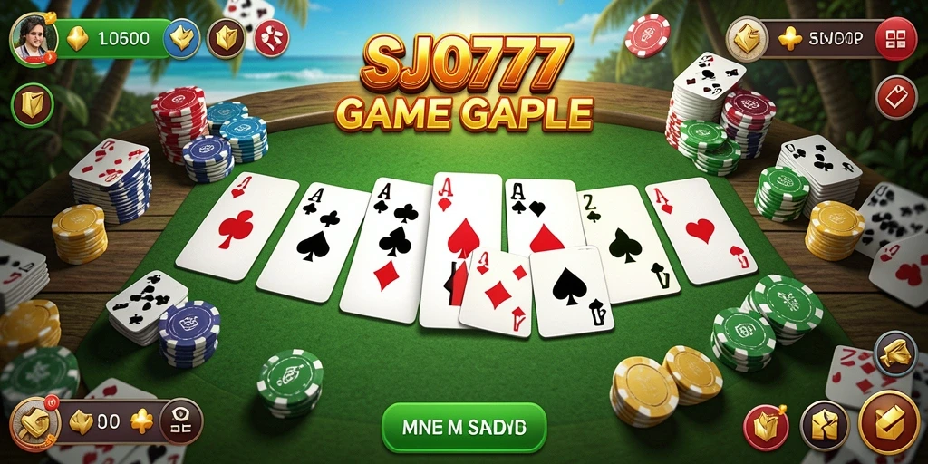 Tampilan gameplay Gaple yang menarik dan interaktif di SJO777.
