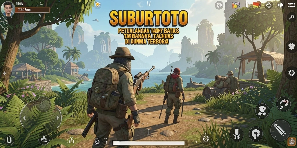 Tampilan gameplay SUBURTOTO dengan petualangan di dunia terbuka.