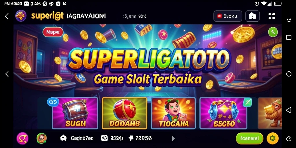 Tampilan gameplay SUPERLIGATOTO yang memikat dan menegangkan.