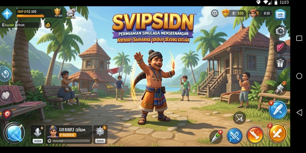 Screenshot SVIPSIDN menampilkan gameplay simulasi yang interaktif.