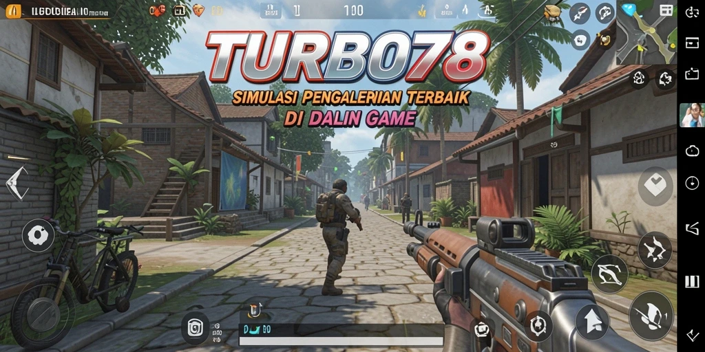 Screenshot utama TURBO78 menunjukkan gameplay simulasi yang seru dan menarik.