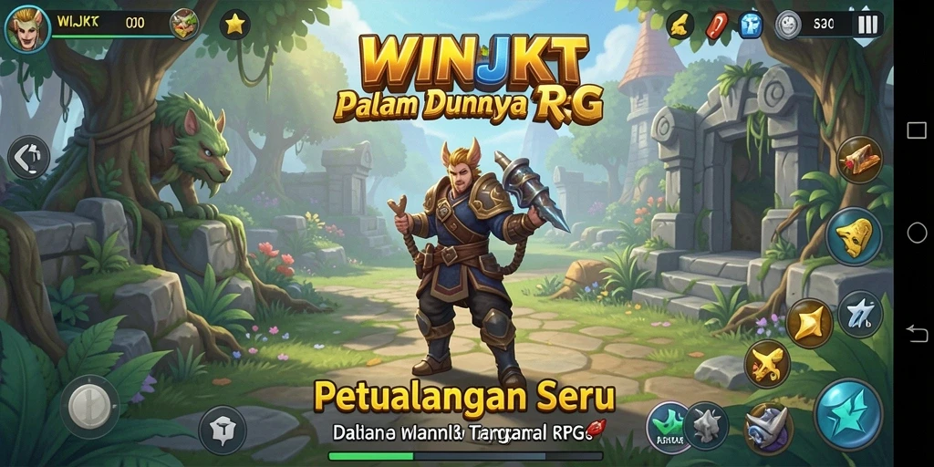 Tampilan gameplay <strong>WINJKT</strong> yang epik dan penuh aksi.