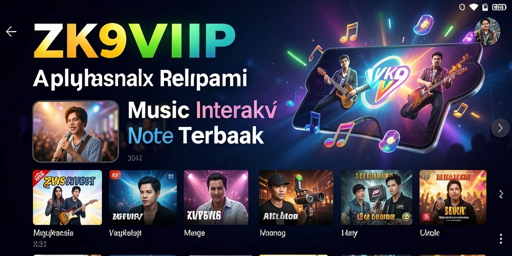 Tampilan antarmuka interaktif ZK9VIP saat bermain musik.